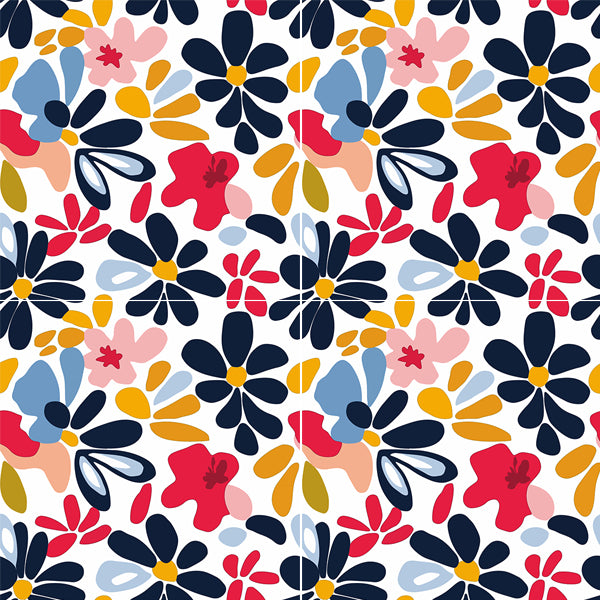 Abstract Folk Art Floral Pattern 2