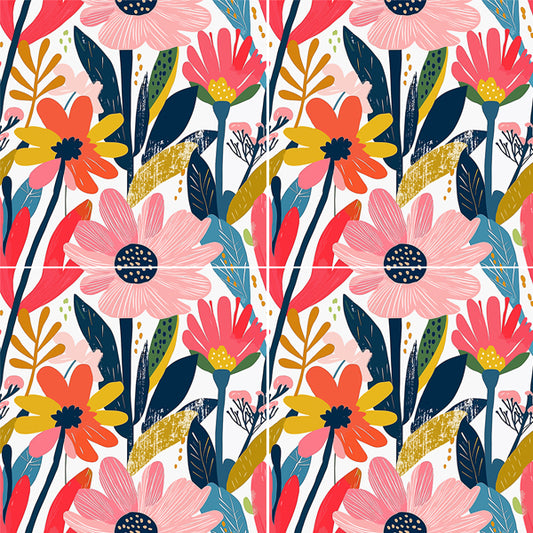 ABSTRACT FOLK ART FLORAL 2