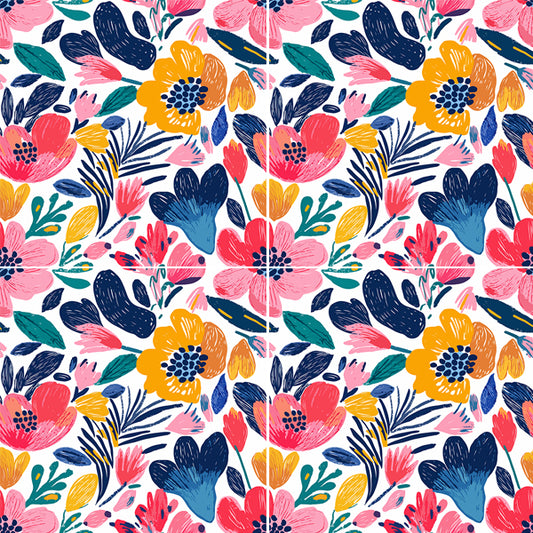 ABSTRACT FOLK ART FLORAL 3