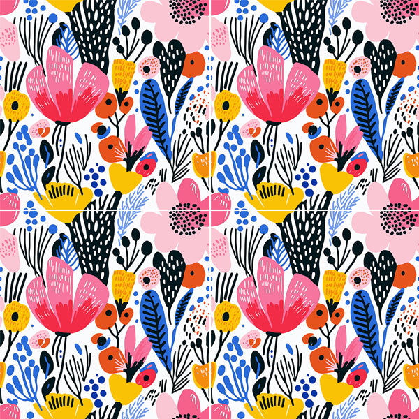 ABSTRACT FOLK ART FLORAL 5