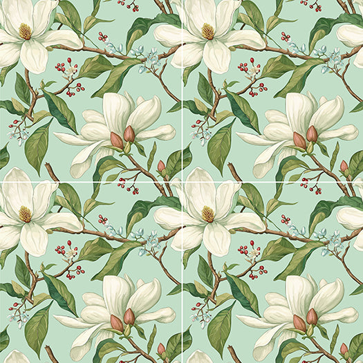 Floral pattern - Magnolia Mint
