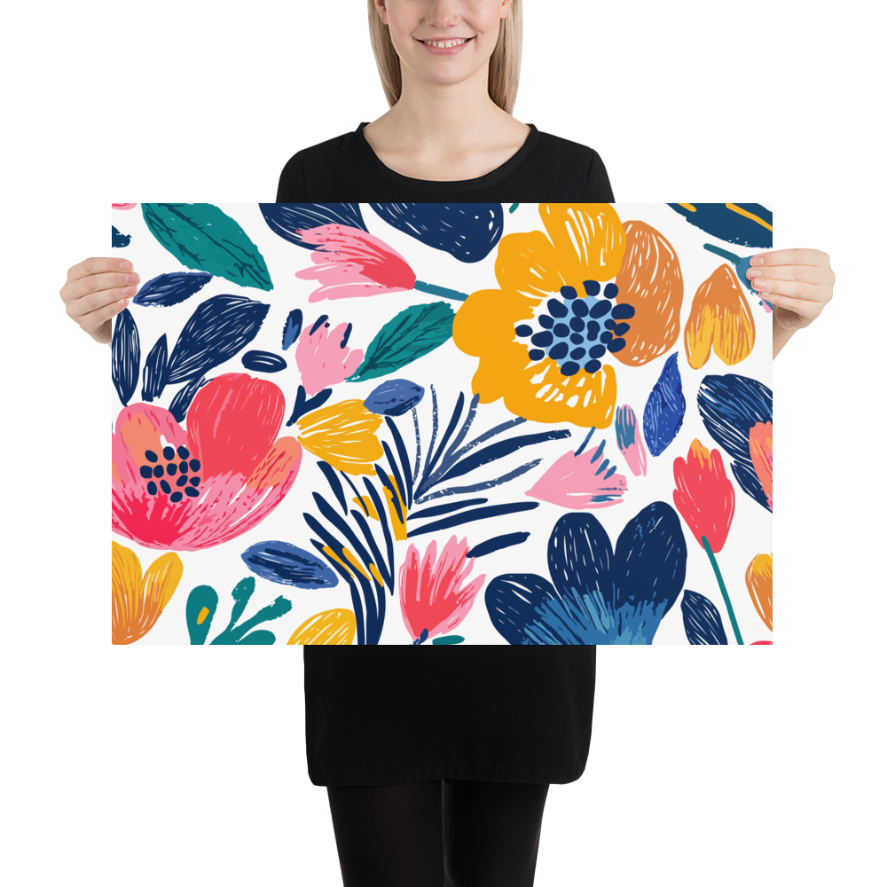 ABSTRACT FOLK ART FLORAL 3