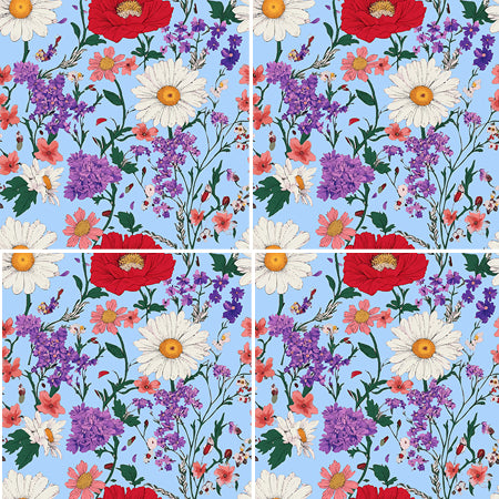 Floral pattern - Wild SKY