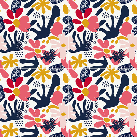 Abstract Folk Art Floral Pattern