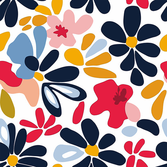Abstract Folk Art Floral Pattern 2