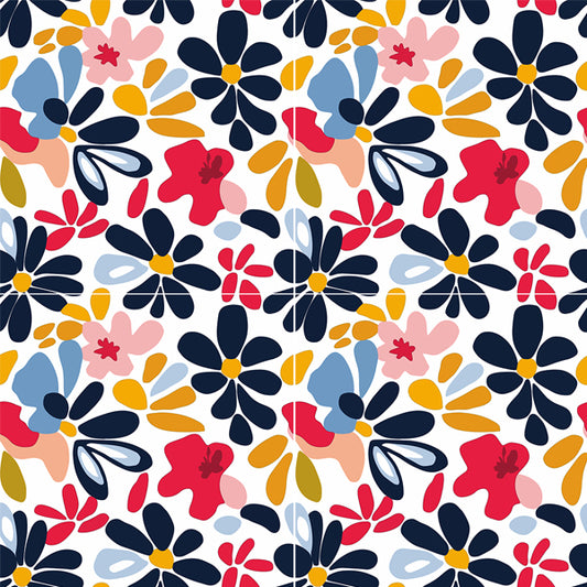 Abstract Folk Art Floral Pattern 2
