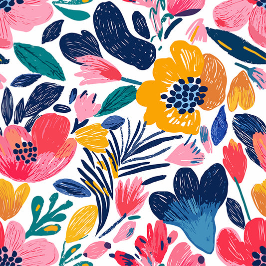 ABSTRACT FOLK ART FLORAL 3