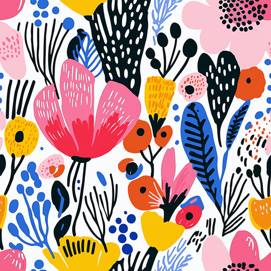 ABSTRACT FOLK ART FLORAL 5