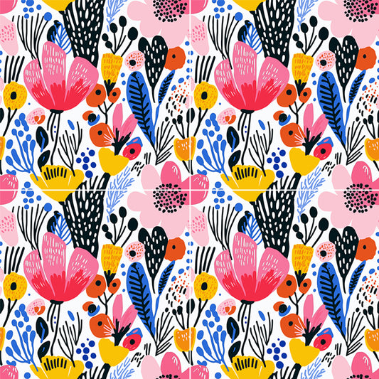 ABSTRACT FOLK ART FLORAL 5