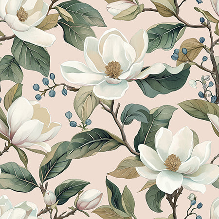 Floral pattern - Magnolia Blush