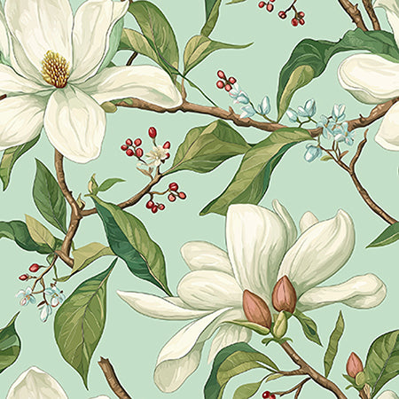 Floral pattern - Magnolia Mint
