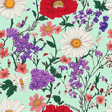 Floral pattern - Wild MINT